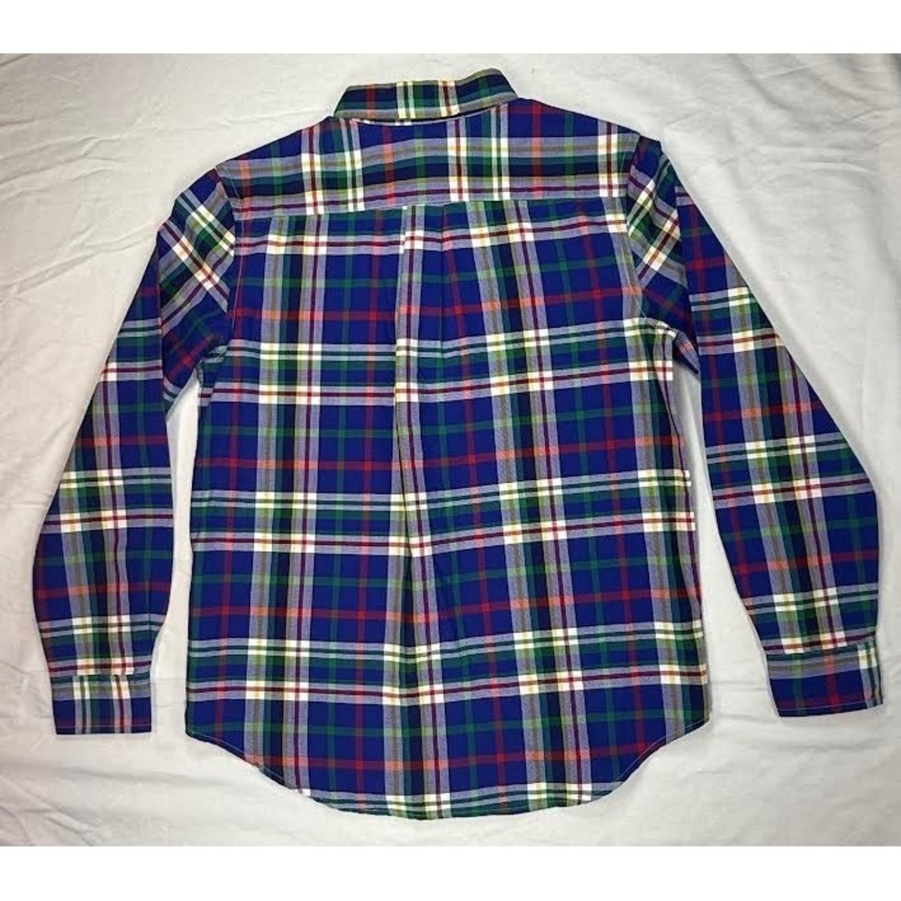 Polo Ralph Lauren Blue Plaid Cotton Button Down Shirt Boy's Size L (16-18) - NWT - Picture 6 of 7